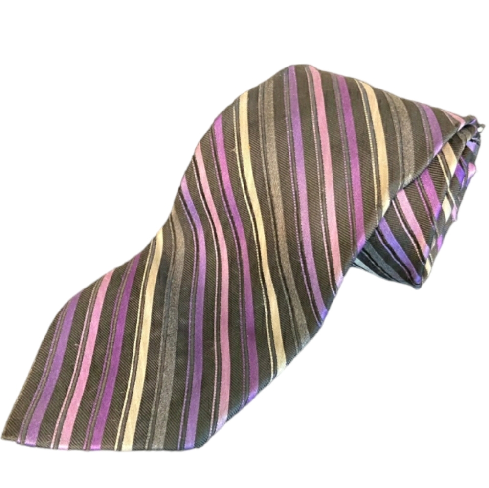 Posh Stripped Men's Tie Shades of Purple by Stafford